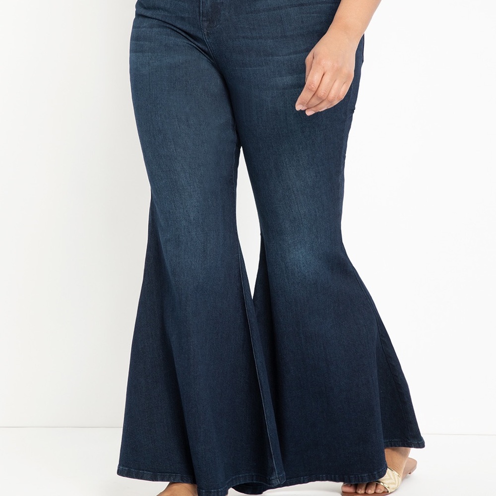 Eloquii Wide Leg Bell Bottom Jeans